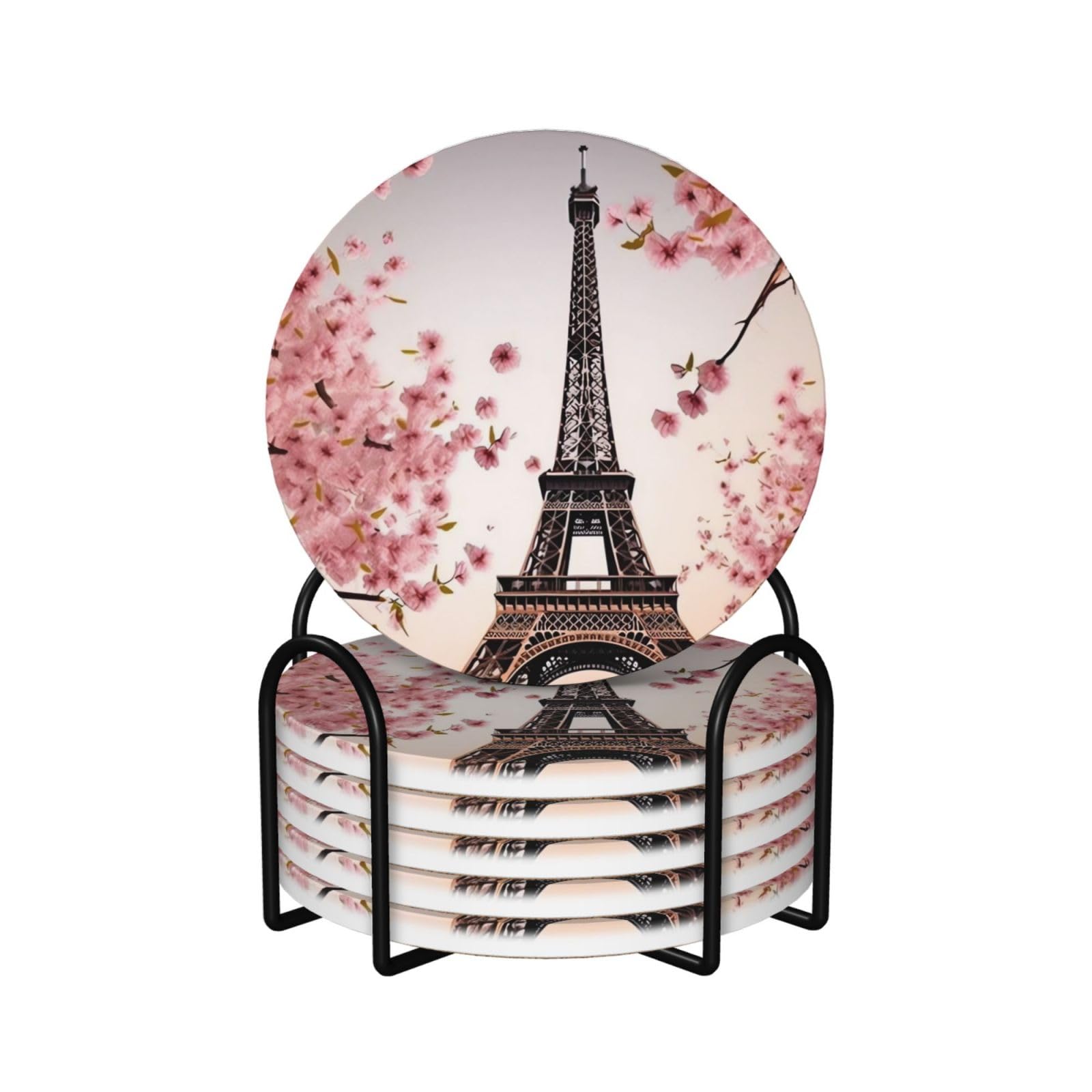Dessous de verre en céramique Paris Eiffel haut de gamme en liège