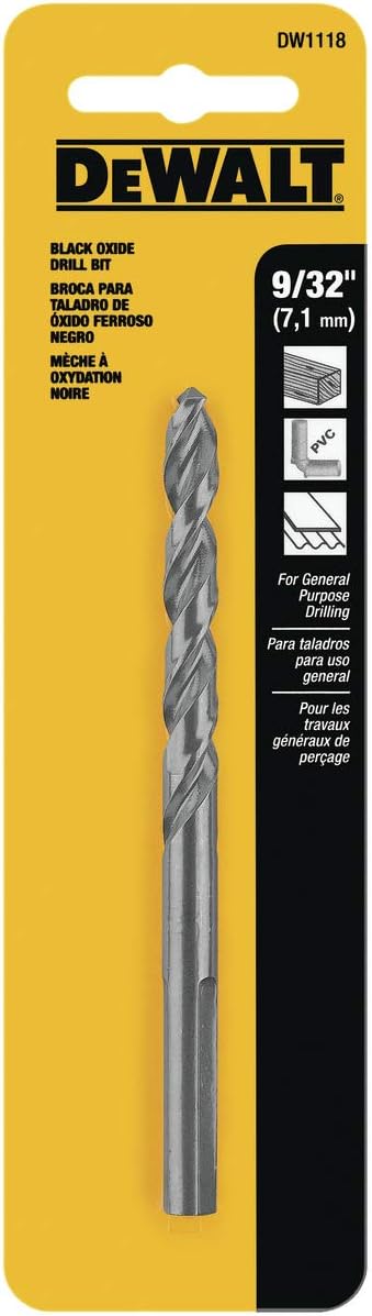 DEWALT DW1118 9/32" Oxide Bit, Black
