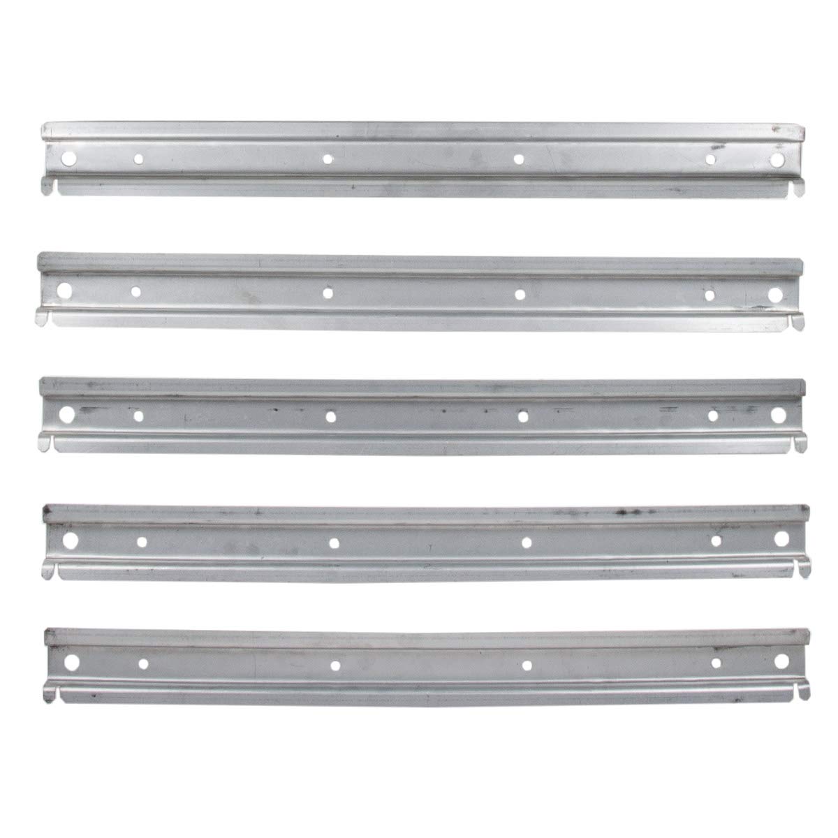 Lot de 5 barres murales universelles en métal pour boîtes de rangement et caisses à vis - Mur d'atelier
