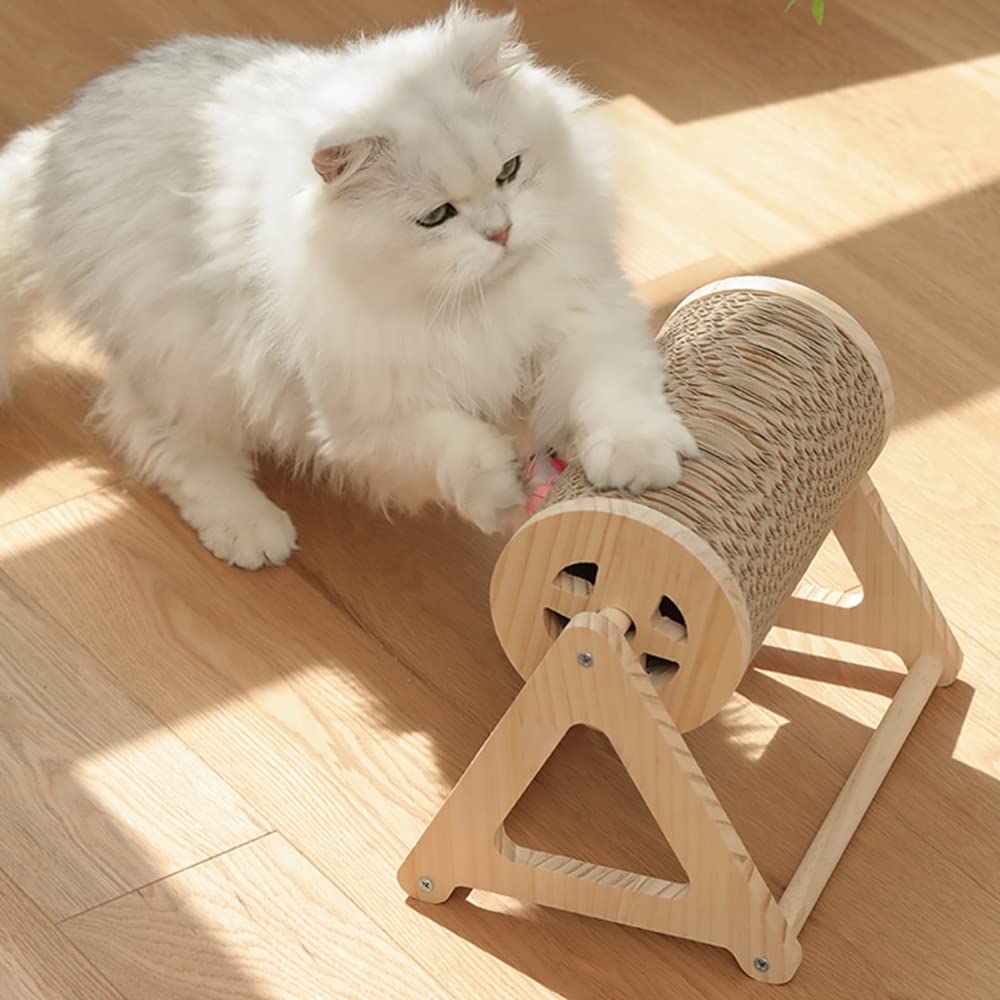 Juguete para Mascotas Noria Gato Pata Columna Gato Garra Interactiva Ejercicio De Molienda Papel Corrugado Natural Resistente Al Desgaste