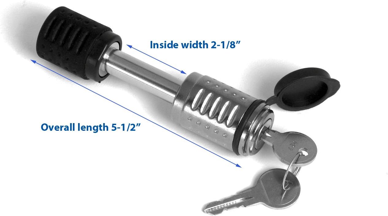IV Receiver Hitch Pin Lock Set 5/8Inch Chrome for Class III V Hitches