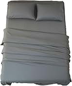 SONORO KATE Bed Sheet Set Super Soft Microfiber 1800 Thread Count Luxury Egyptian Sheets 16-Inch Deep Pocket Wrinkle and Hypoallergenic-4 Piece(Queen Dark Grey)