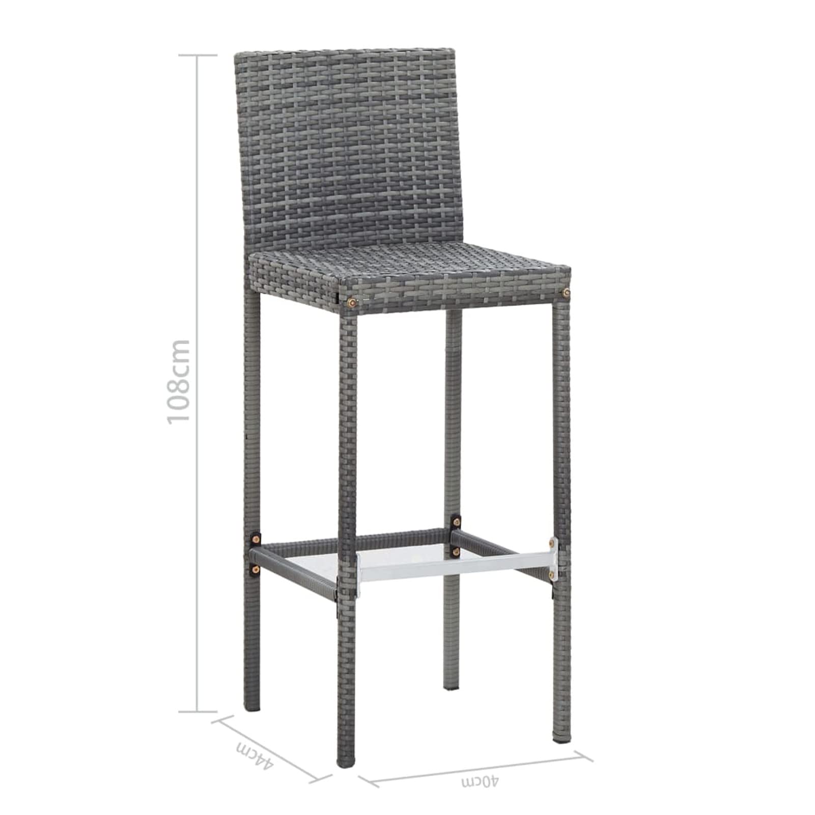 Homgoday Set Muebles Bar Jardín, 9Piezas y Cojines Patio Terraza Conjunto Casa Exterior Comedor Aire Libre Mesa Silla Asientos Ratán Sintético