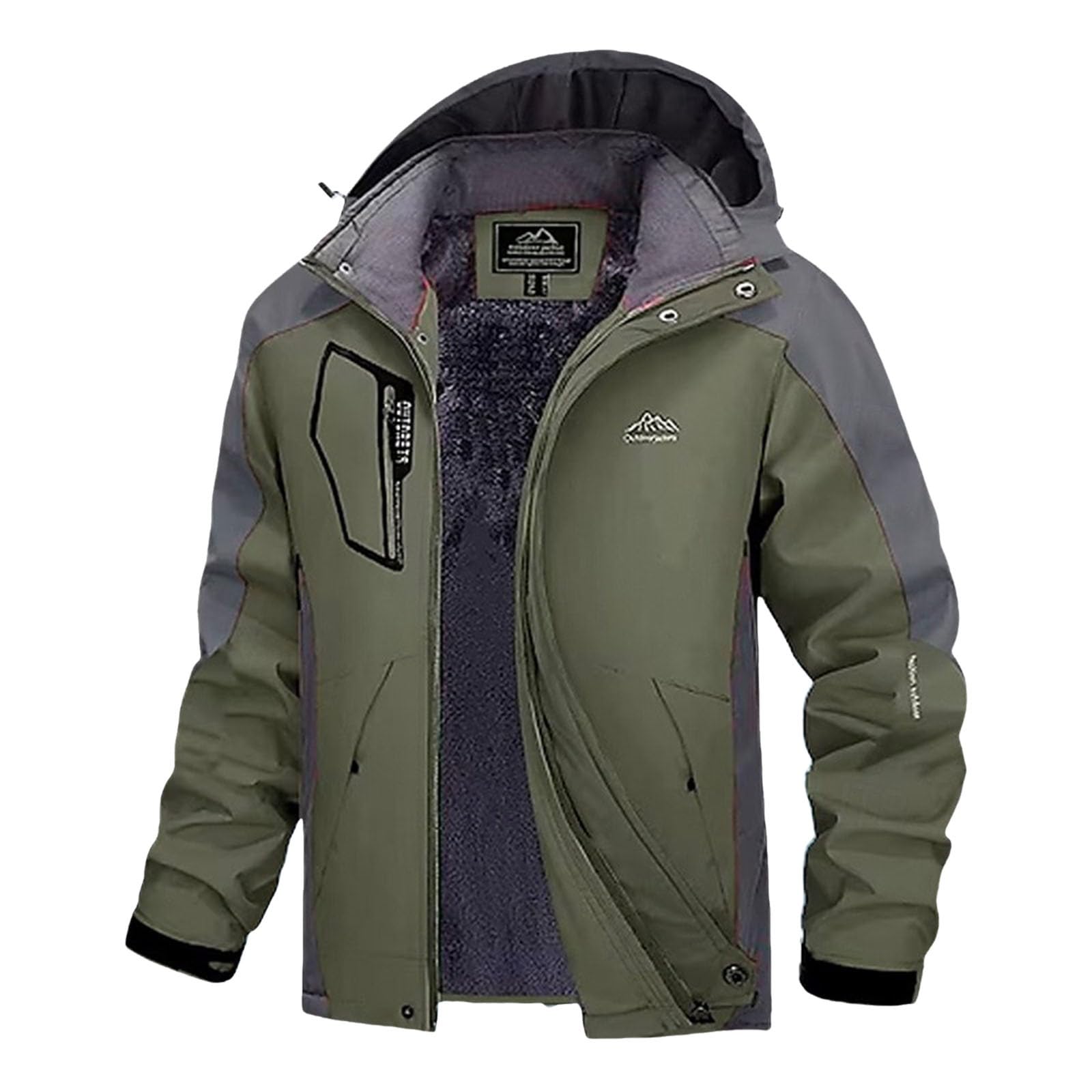 Generisch Herren Skijacke Winterjacke Warme Gefütterte Snowboardjacke Wasserdicht Männer Outdoor Wandern Schneejacke Arbeitsjacke Ski Jacken Herren-Winterjacken Mit Kapuzen