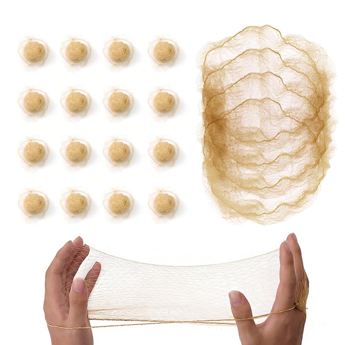 20 Pcs Filet Chignon, Filets À Cheveux Invisible En Maille Fine Filet Chignon Élastique Filets Cheveux Pour Infirmière Danseuse Hôtesse De L'Air