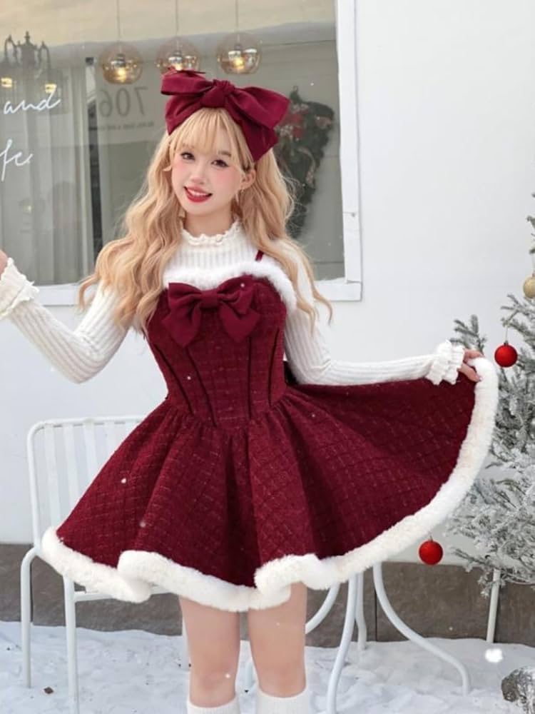 Amazon | [TRVELBETT] クリスマス ワンピース レディース サンタ