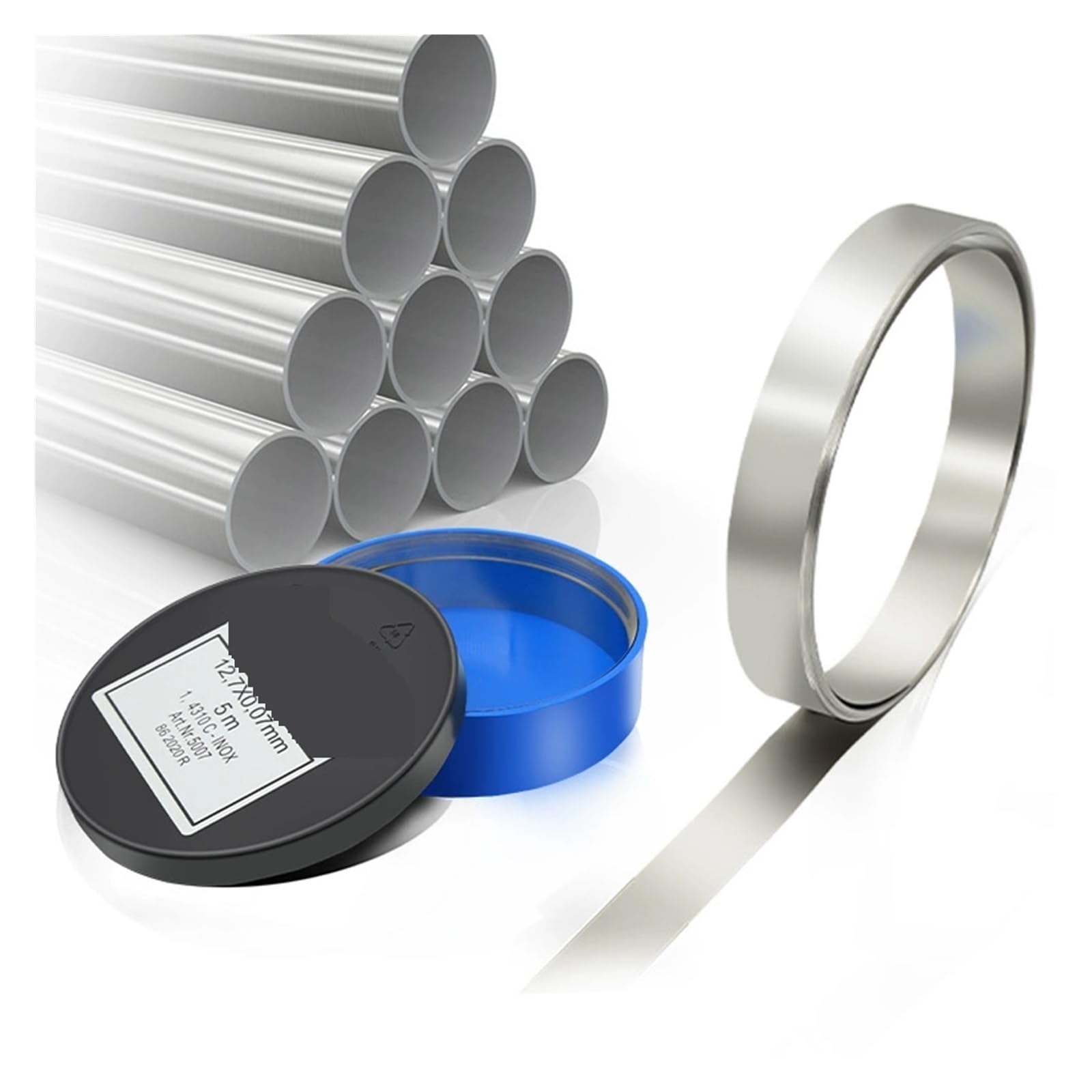 Edelstahl Feinblech Edelstahl-Spaltblech-Präzisionsdichtung 12,7 mm H+S Silikon-Fühlerlehreneinstellung 5M(T 0.5mm)