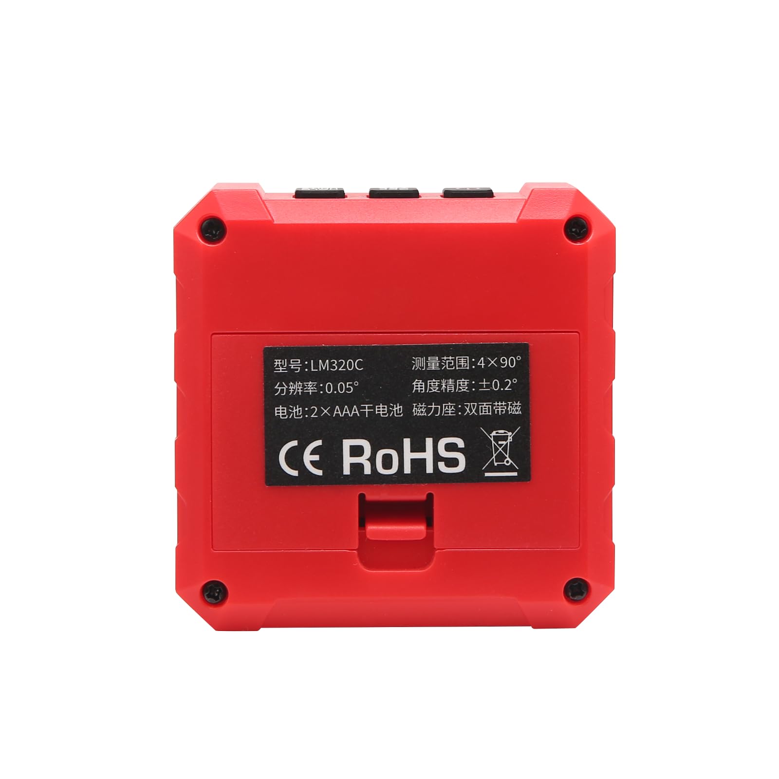 UNI-T LM320C - Buscador digital de ángeles, inclinómetro de 4 x 90°, 3 lados, magnético, electrónico, con retroiluminación LCD, retención de datos