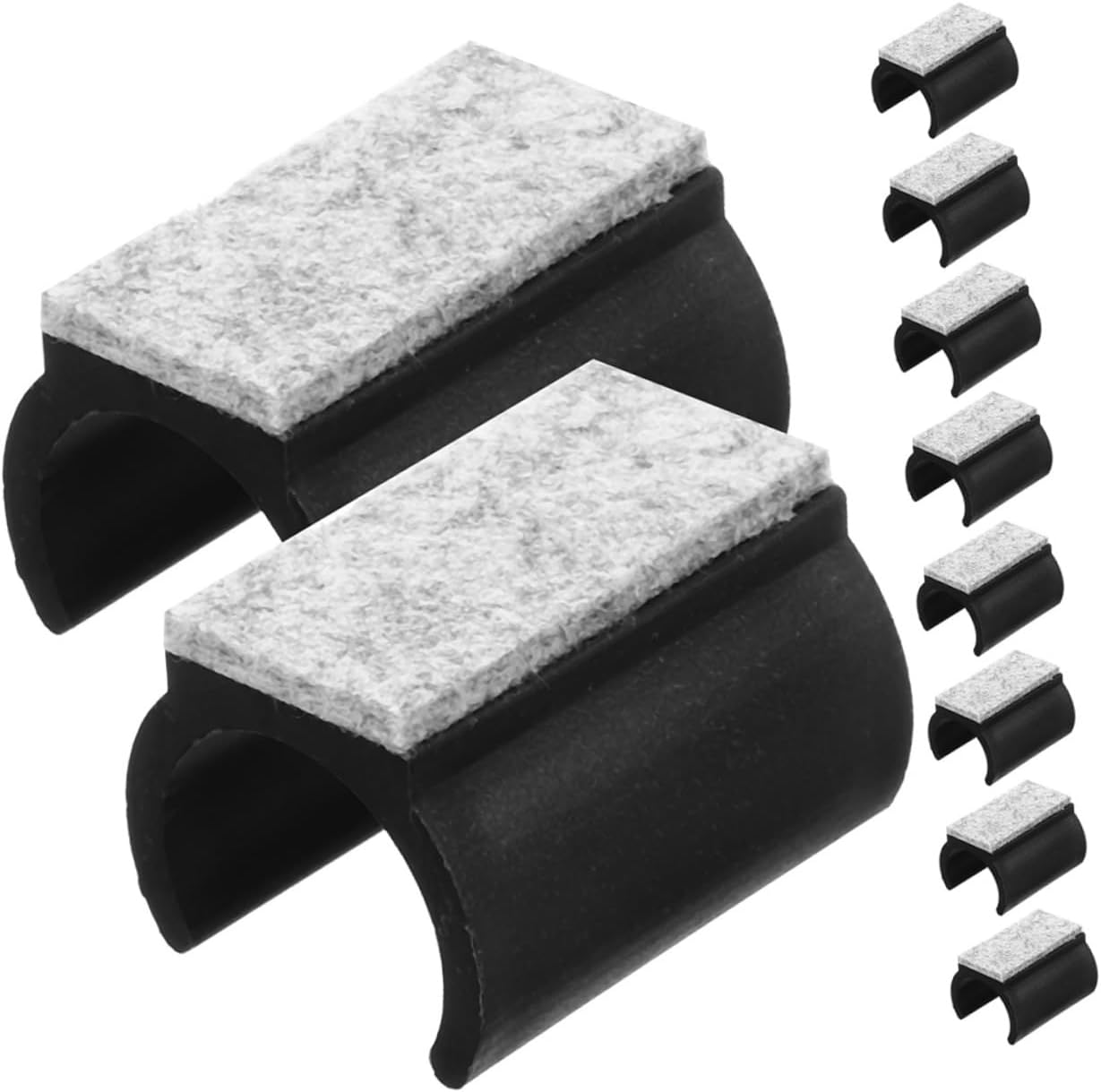 SEWOART 10pcs Furniture Ushaped Foot Pads Metal Chair Leg Floor