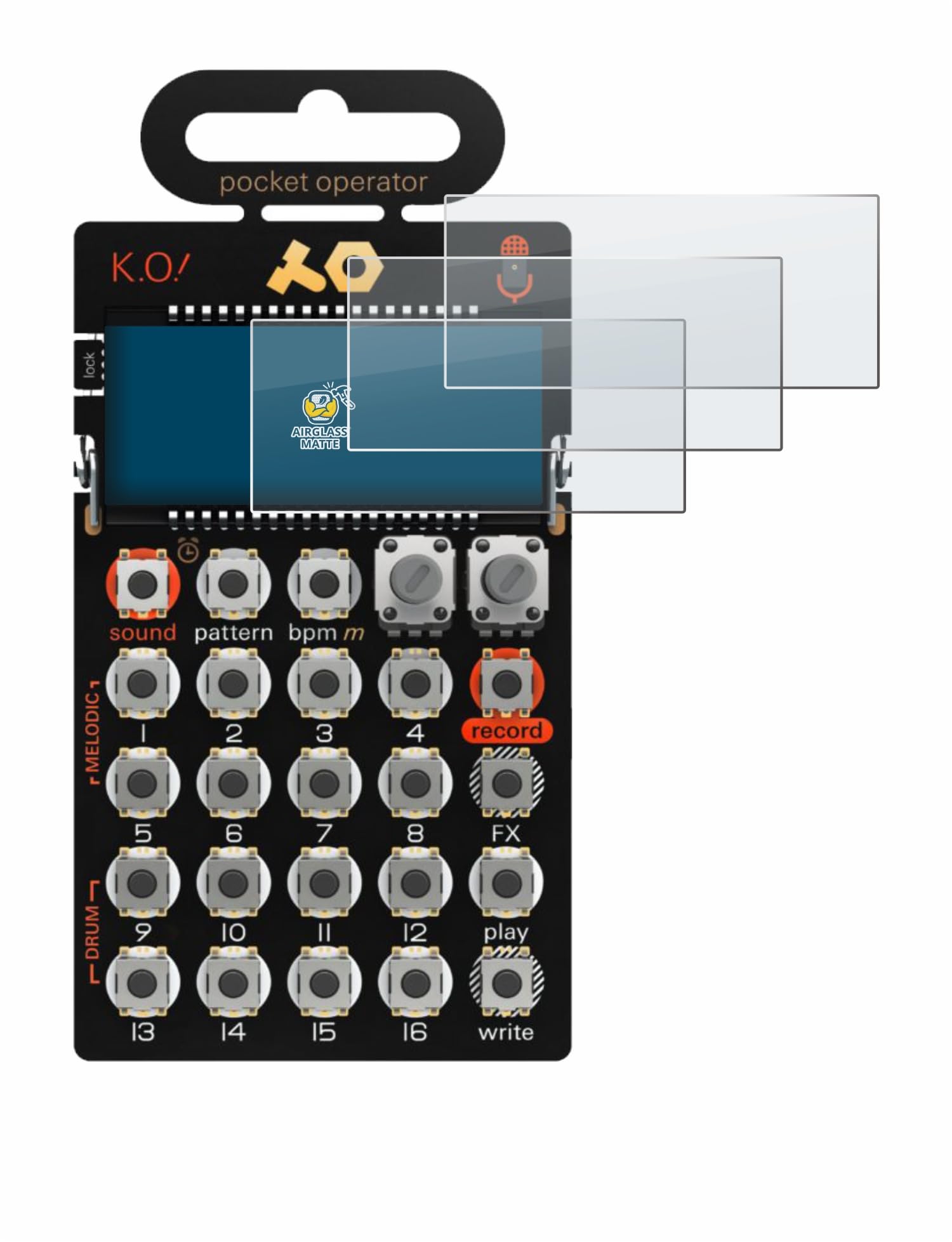 brotect Anti-Glare Glass Screen Protector Matte Compatible with Teenage Engineering PO-33 K.O! (3 Pack) - Anti-Scratch 9H Protection Film