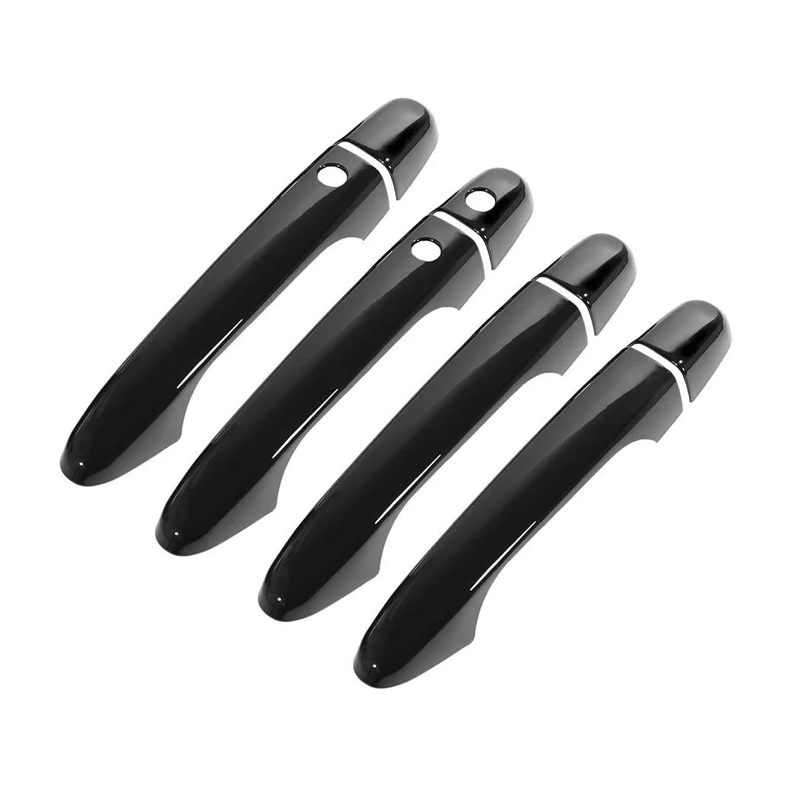 MTVTFECEWG Car Exterior Door Handle Moulding Cover Trim for Civic 9th Gen 2012 2013 2014 2015 (Black B)