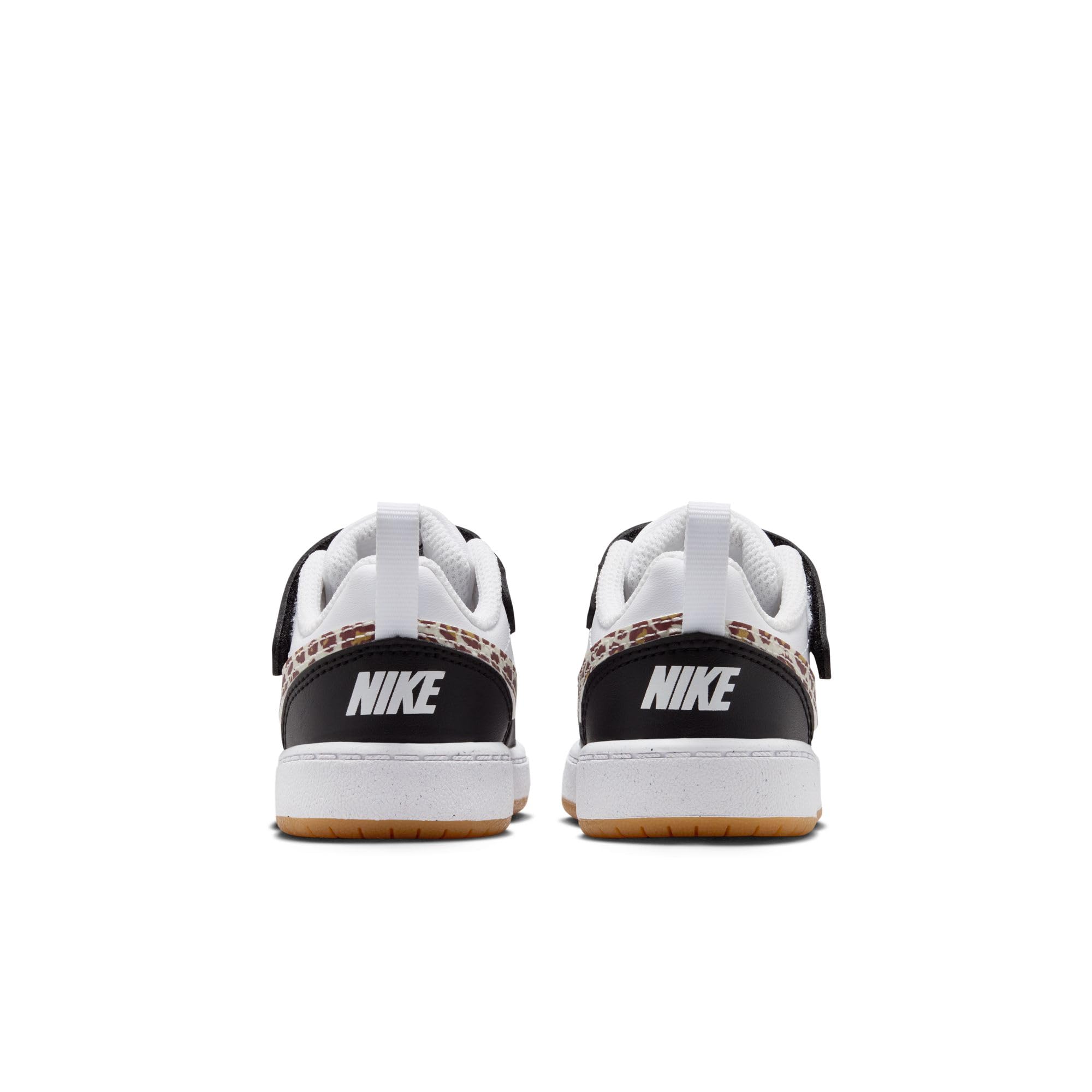 Nike Court Borough - Scarpe basse per neonati/bambini, colore: nero/bianco/gomma, marrone medio/bianco
