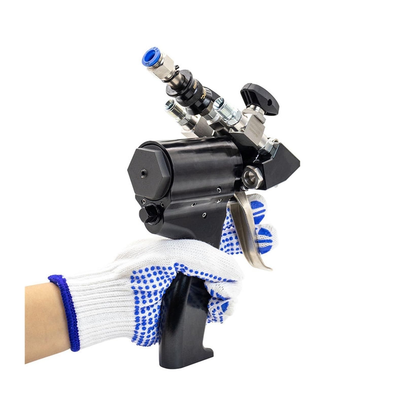 Pistola pulverizadora de espuma poliuretano P2, pistola con purga aire, autolimpiante kit accesorios alta presión para principiantes uso de bricolaje