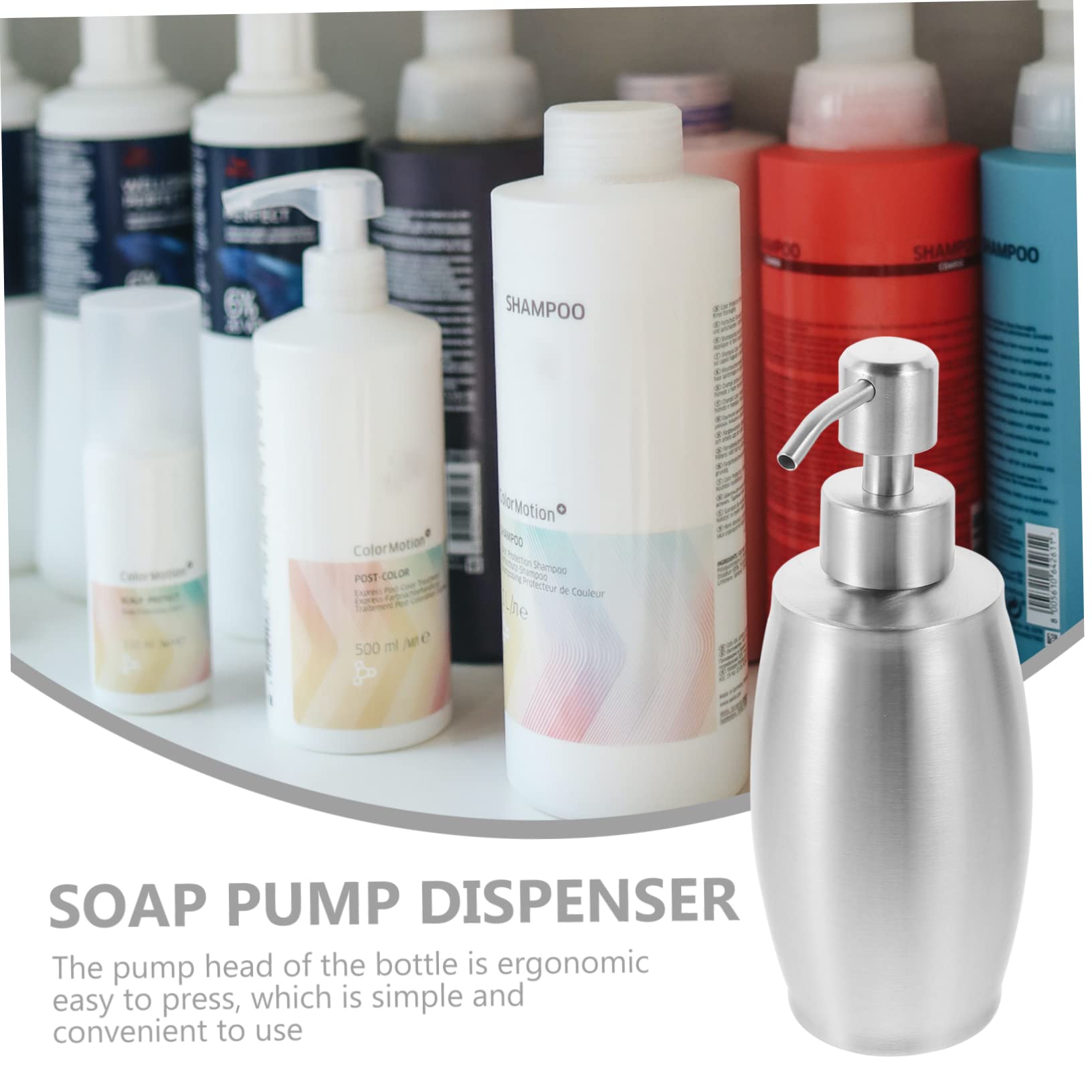 Alipis Dispensador De Champú Y Loción Rellenable Inoxidable 5 Unidades Bomba Dosificadora Botella De Ducha Acero Inoxidable 304 Color Plateado