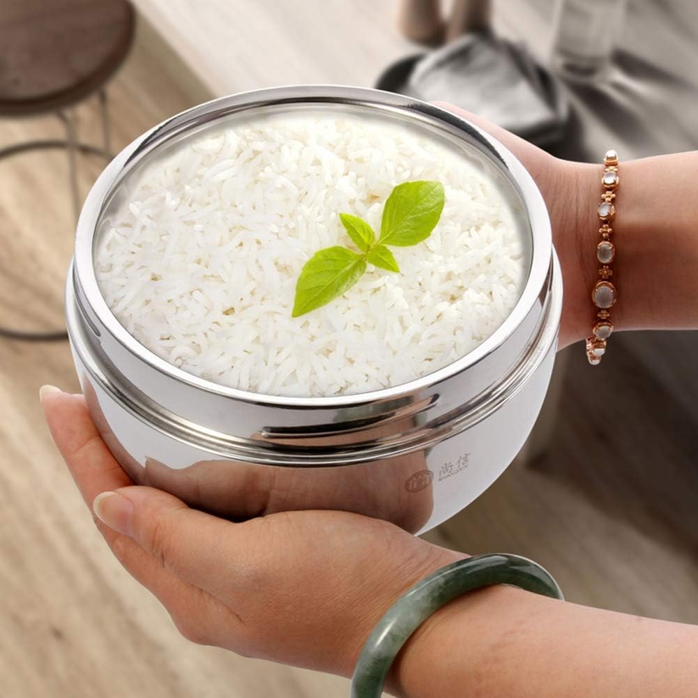 Lonchera aislada de acero inoxidable para mantener la comida caliente durante 1 2 horas, doble capa, recipiente térmico sin BPA, 1,3 L (tamaño: 1,0 L)