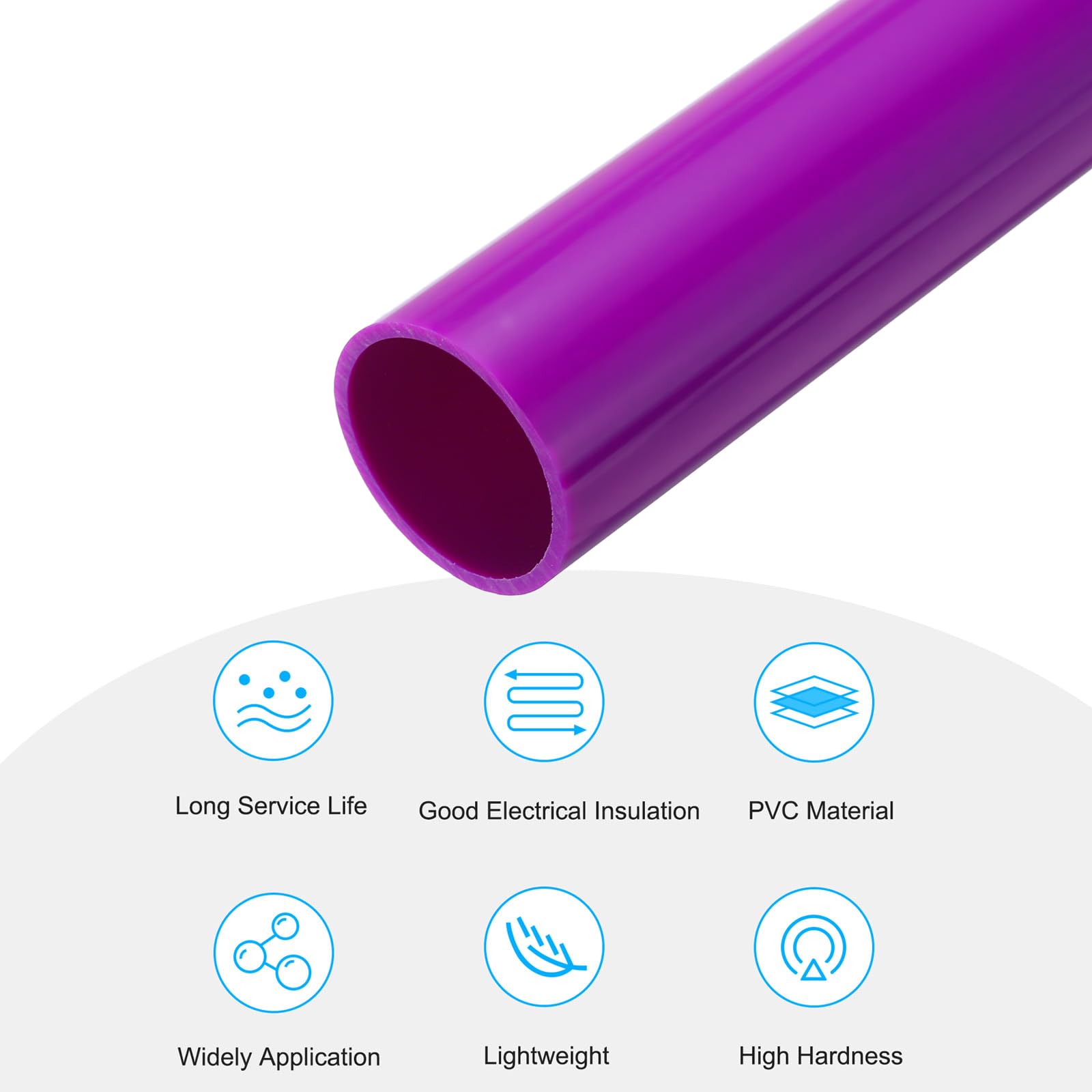 Tubo rígido Transparente de PVC, Tubo rígido de PVC, Tubo Redondo, tubería de ferretería for tuberías de Agua, Manualidades, Funda de Cable(16mmx20mmx0.35m)