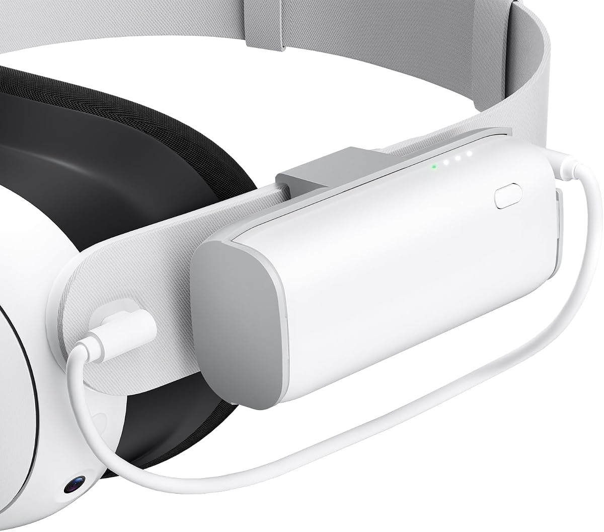 Paquete de batería para Meta Quest 3/3S y Oculus Quest 2, 5000 mAh, carga rápida PD20 W, tiempo de reproducción adicional de 2 a 3 horas, compatible con correas originales y Elite, accesorios de realidad virtual recargables portátiles livianos