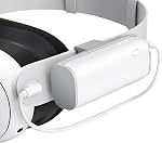 SUPERUS Pack batterie pour Meta Quest 3/3S & Oculus Quest 2, 5000mAh, PD20W Chargement rapide, extra 2-3H Temps de jeu, Compatible avec Original & Elite Straps, Portable léger rechargeable VR Accessoires