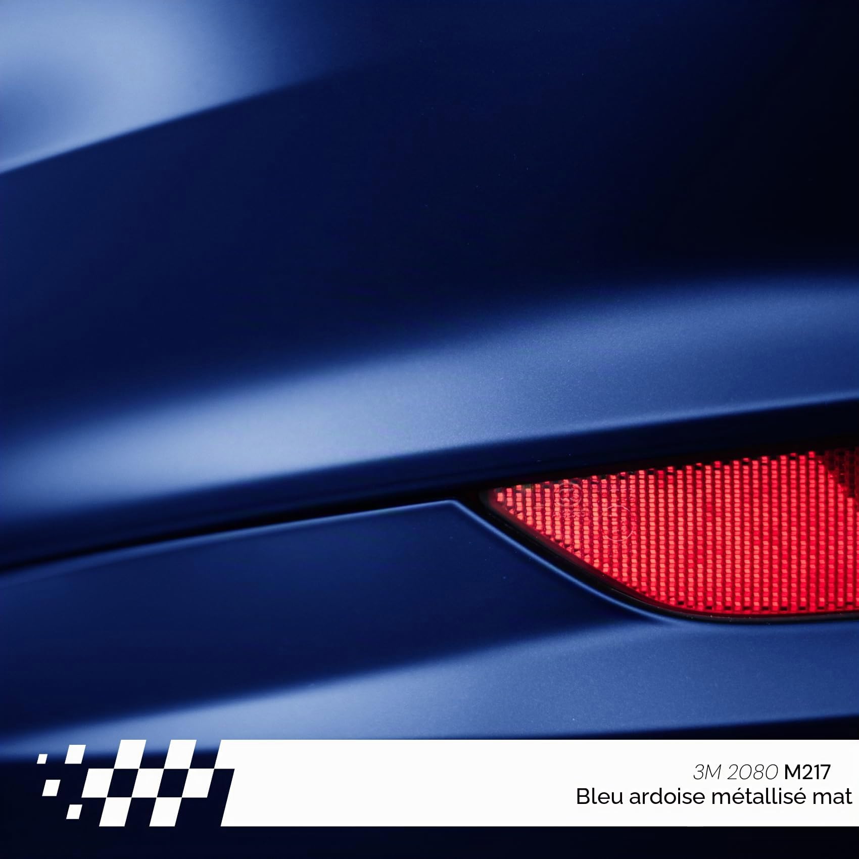 Film autocollant 3M 2080 pour voiture 30x152cm, film auto-adhésif pour voiture, moto, bateau, film de protection de peinture 3D avec canaux d’air pour le filmage (M217 Bleu métallisé mat ardoise)