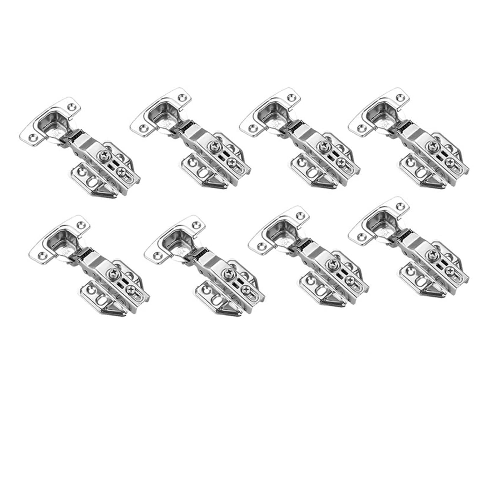 Psbdfldabfjc Full Overlay 8Pcs 2-20Pcs Cabinet Door Hinges Stainless Steel Hydraulic