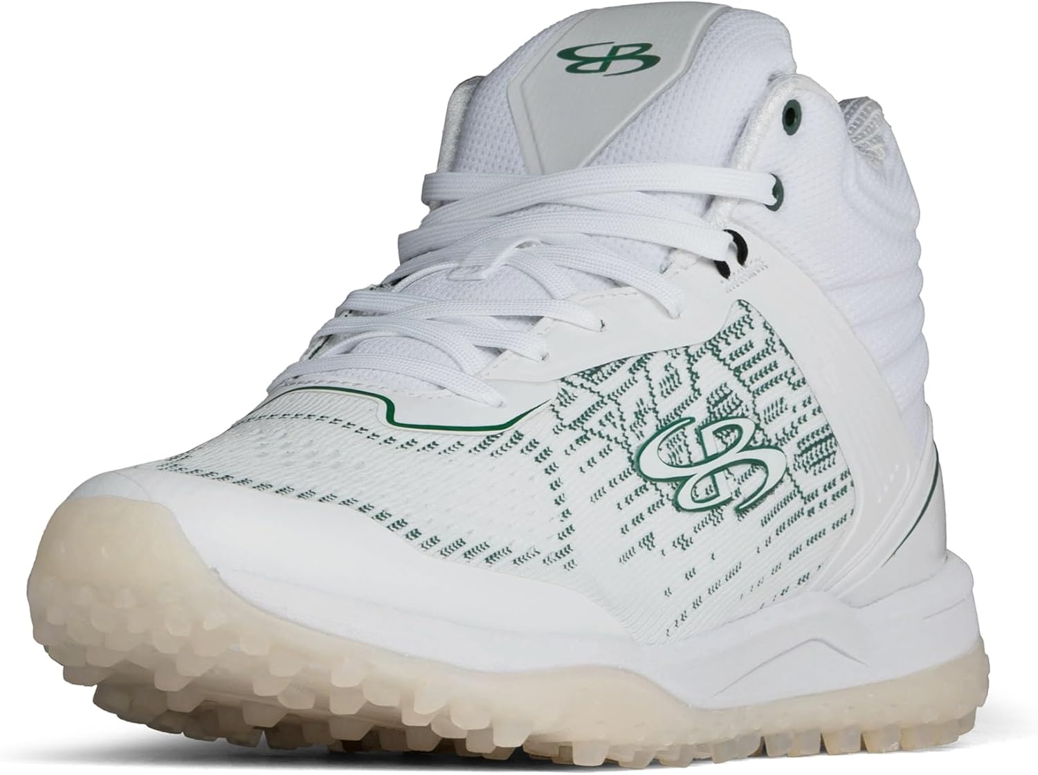 Boombah Viper Pureknit Men's Turf Mid Shoes - White Out - Multiple Color Options - Multiple Sizes