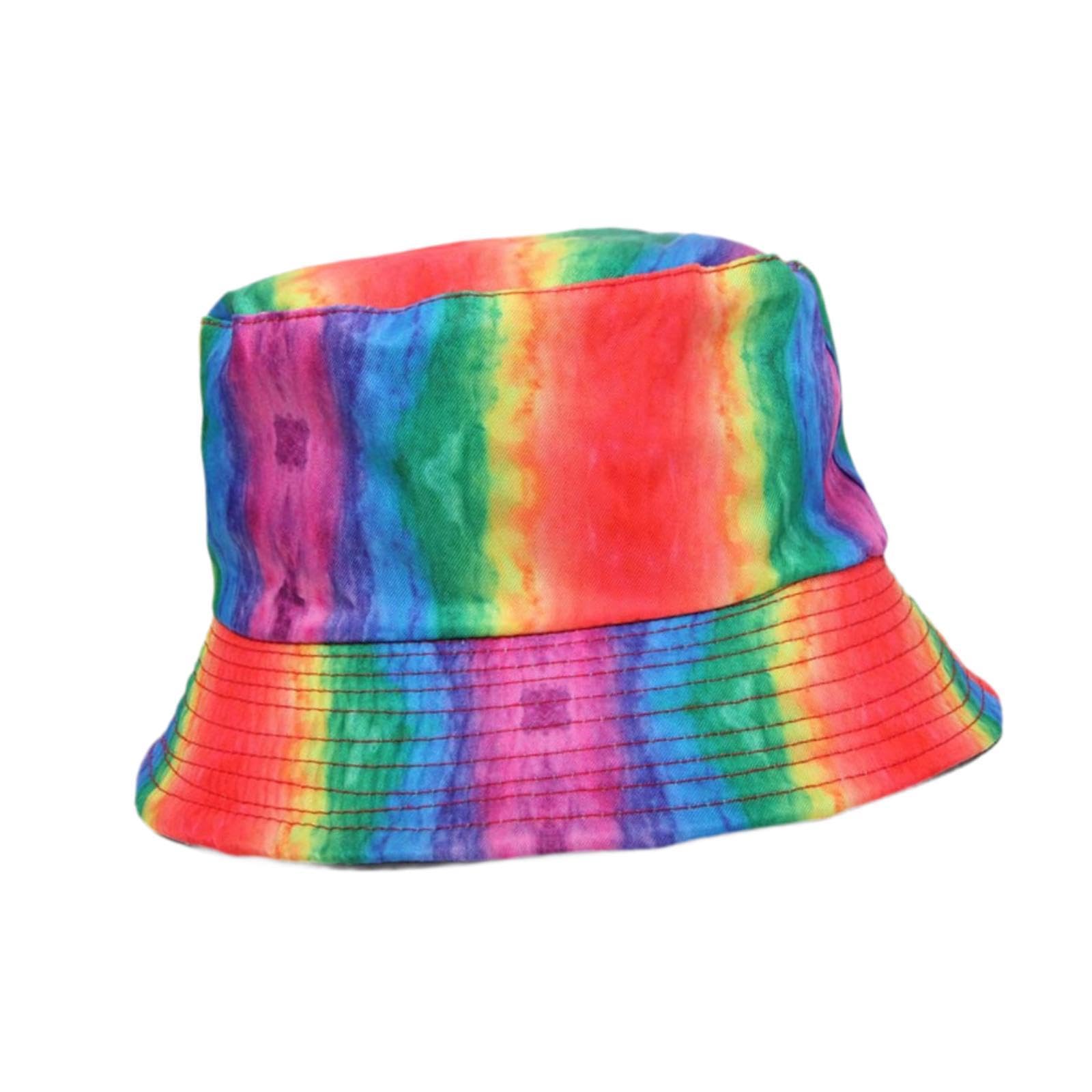 Bucket Hat Men Women Outdoor Rainbow Boonie Hat for Travel Backpacking Beach Rainbow B| Streetwear | Aesthetic | Casual-image-6