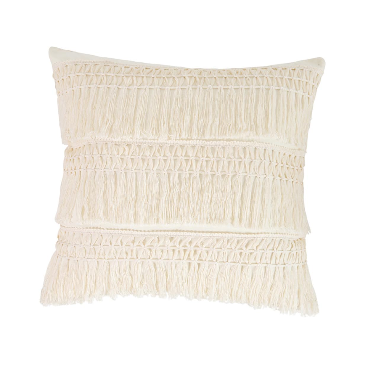 Housses de coussin à pompons en coton Zerodeko lot de 2 pour lit et canapé