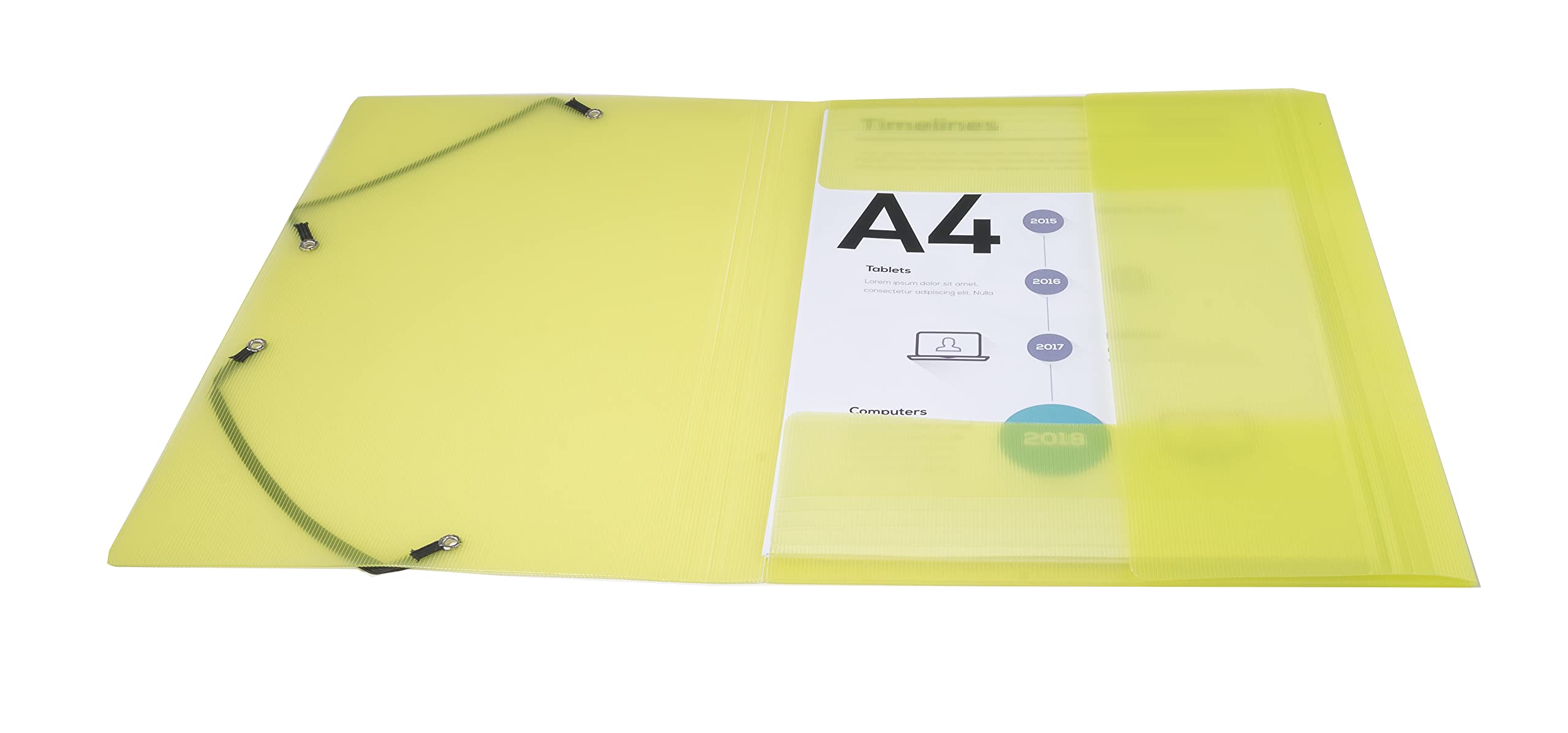 Exacompta 55877SE Packung (mit 10 Sammelmappen Linicolor, mit 3 Klappen, Gummizug, aus festem PP, DIN A4, 21 x 29,7 cm) 10er Pack farbig sortiert