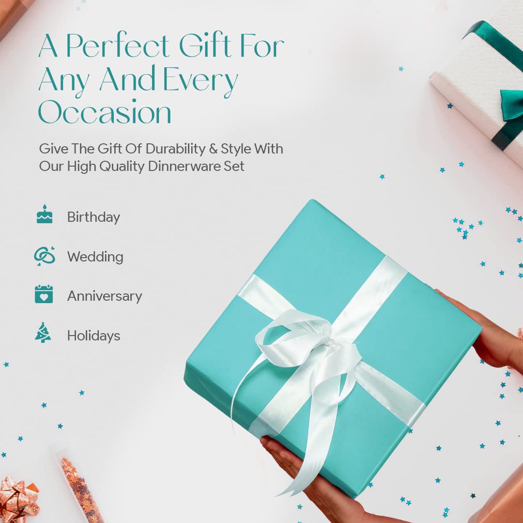 Amazon.co.jp: American Atelier ラウンド食器セット | ティール 