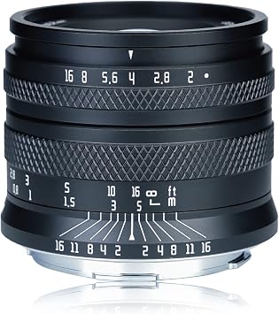 AstrHori 50mm F2.0 Large Aperture Full Frame Manual Prime Lens with Blur Effect & Filter Slot Compatible with Fuji Fujifilm X-Mount Mirrorless Camera X-T100,X-S10,X-A1,X-A3,X-A5,X-A20,X-M1Black