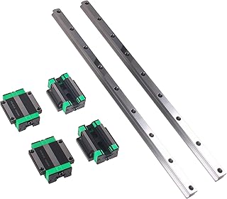 SBRRAIL HGR20 1000mm Linear Rail 2PCS Square Linear Slide Rail with 4PCS HGW20CC Block Carriage Slider Block CNC Kit for CNC Machine and DIY Craft