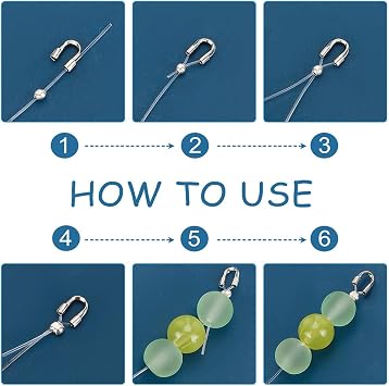 PH PandaHall 200pcs 304 Stainless Steel Wire Guardian Protectors U Shape Wire Guard Loops Thread Protector, 0.7mm Hole Wire Protector for Necklaces Bracelets Beading Jewelry Making Craft