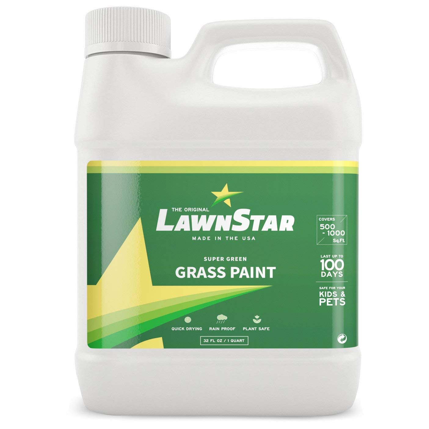 LawnStar Grass Paint, 32 fl. oz. Makes Grass Green Again The Non