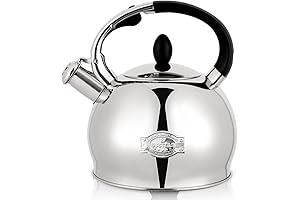 SUSTEAS 2.64 Quart Stainless Steel Tea Kettle with Silicone Pinch Mitt