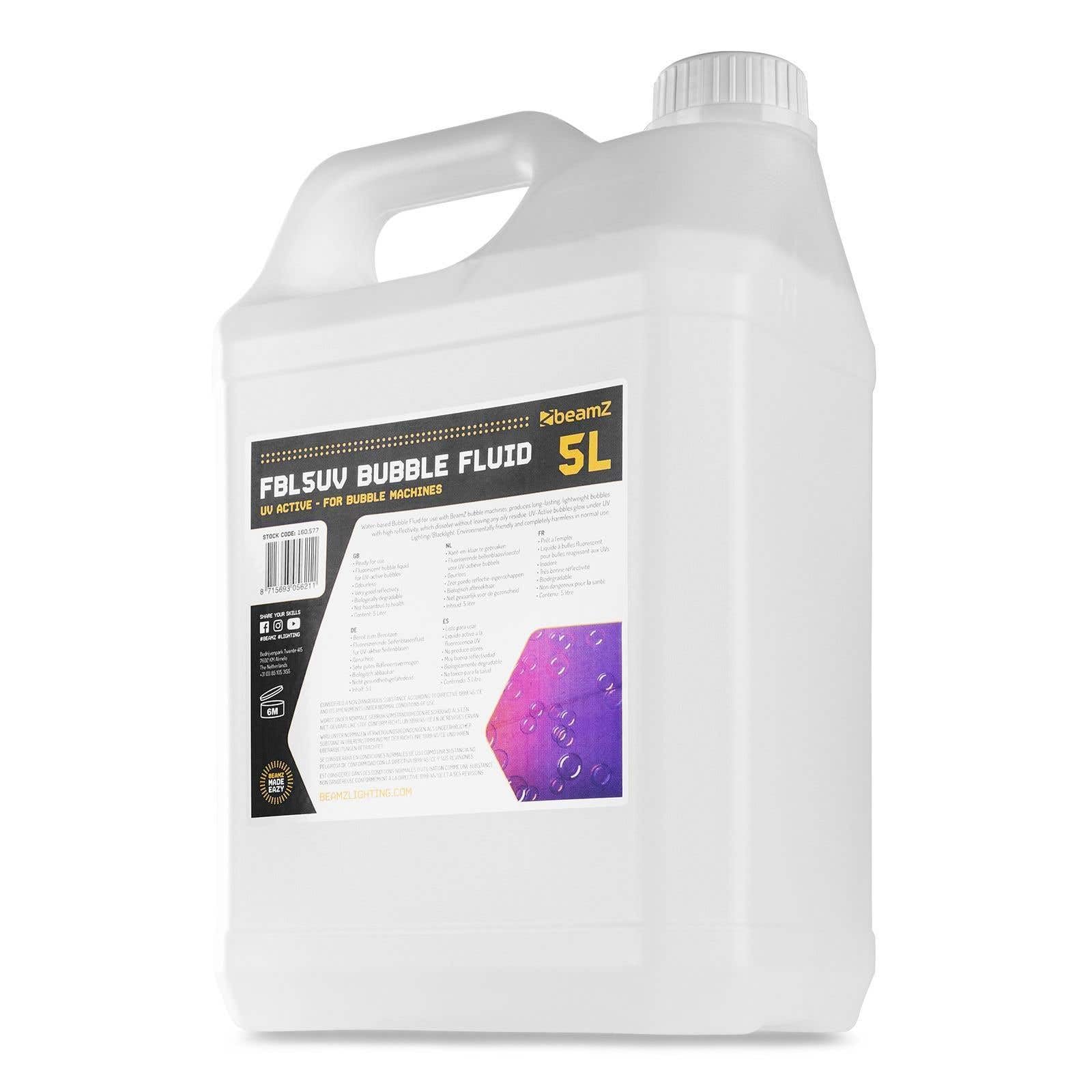 Liquido per macchina delle bolle - 5 L - fluorescente - Beamz