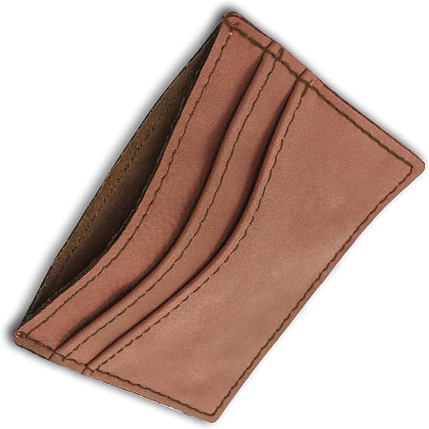 MCW Money Clip Wallet, Aztec Calendar, Personalized Engraving Included (Dark Brown)