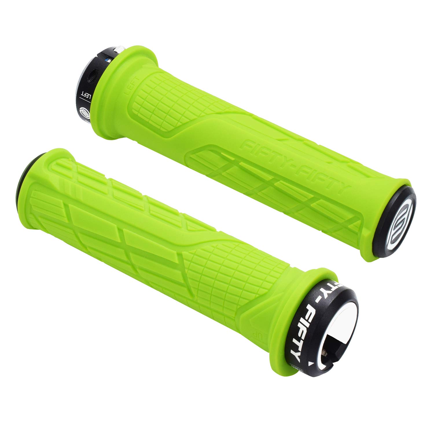 FIFTY-FIFTYMountain Bike Handlebar Grips, Single Lock-on MTB Grips, Comfortable and Lock On, Non-Slip Bicycle Handle, Fit for All Mountain, Enduro, Downhill