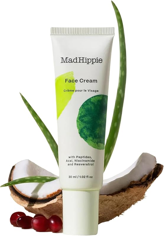 Mad Hippie Face Cream – Age-Defying Face Moisturizer & Skin Tightening Cream with Niacinamide, Advanced Peptides & Argan Oil 1.02 Oz