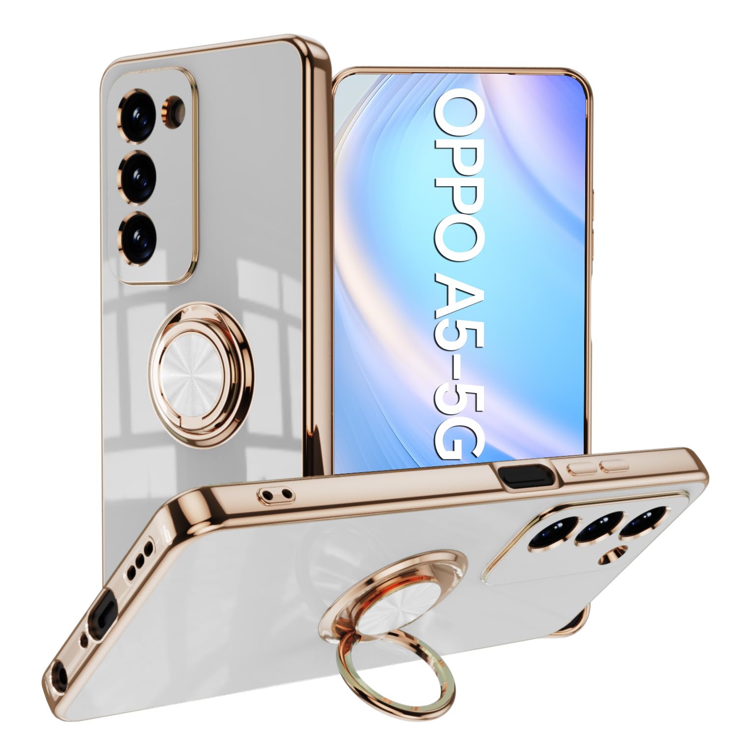Kawasina OPPO A5 5G OPG06 ケース リング 耐衝撃 オッ…