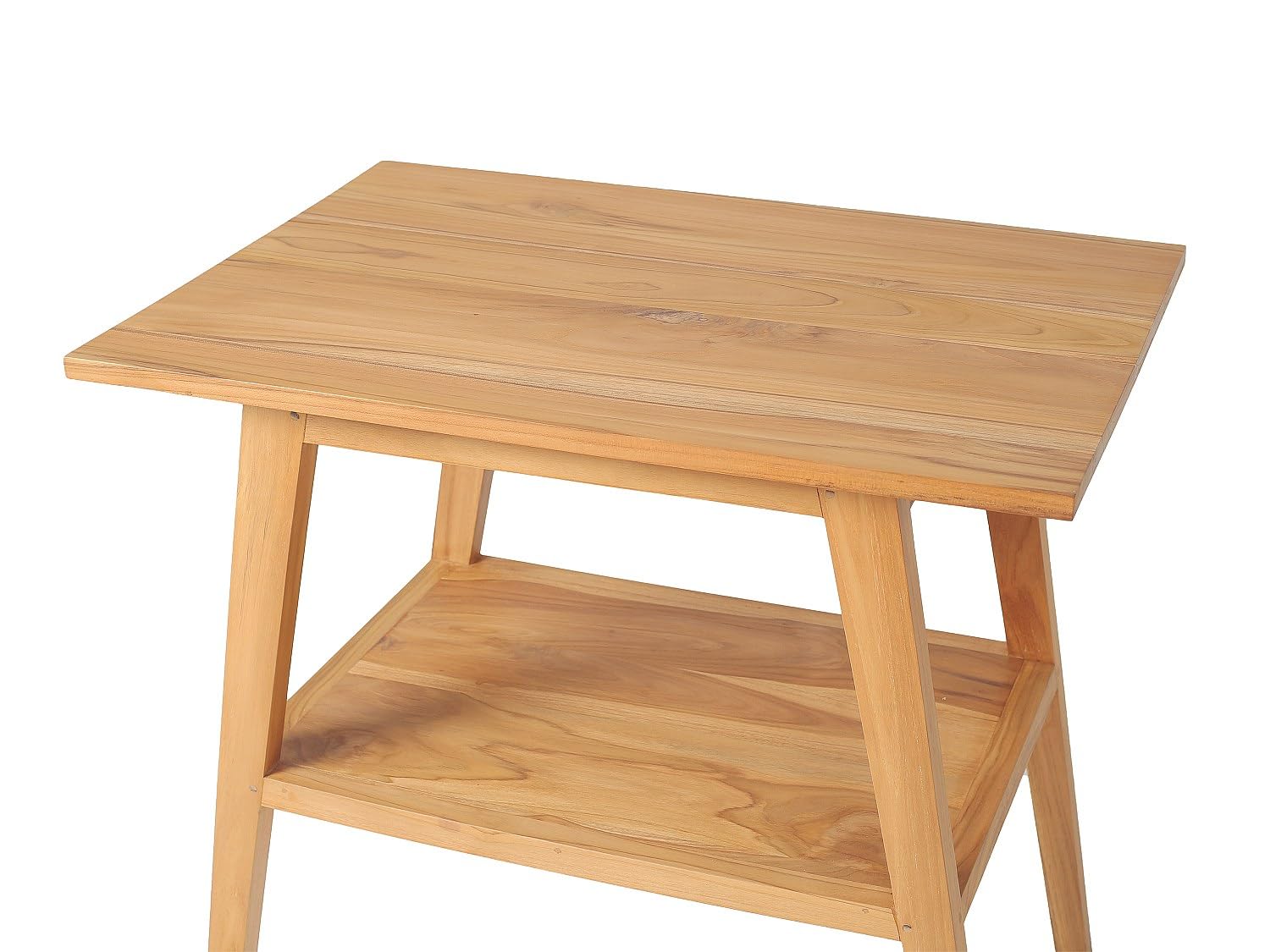 Vente-unique - Waschbeckenunterschrank Bobotsari -L 80cm x B 55cm x H 76cm- Teakholz - naturfarben hell