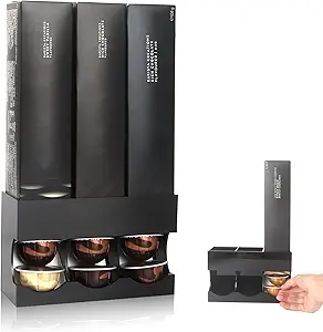Coffee Cup Holder Compatible with nespresso Pods Vertuo, Nespresso Coffee Pods (3 Box Sleeve Holder) , Countertop Organizer Stand for Nespresso Capsules Vertuo