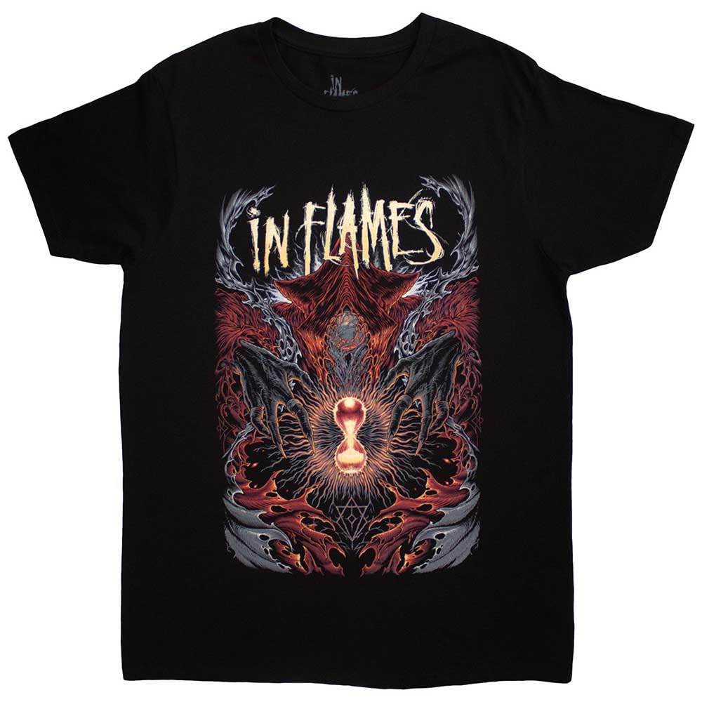 in Flames Ghost in My Head Band Logo T Shirt, Black, XL