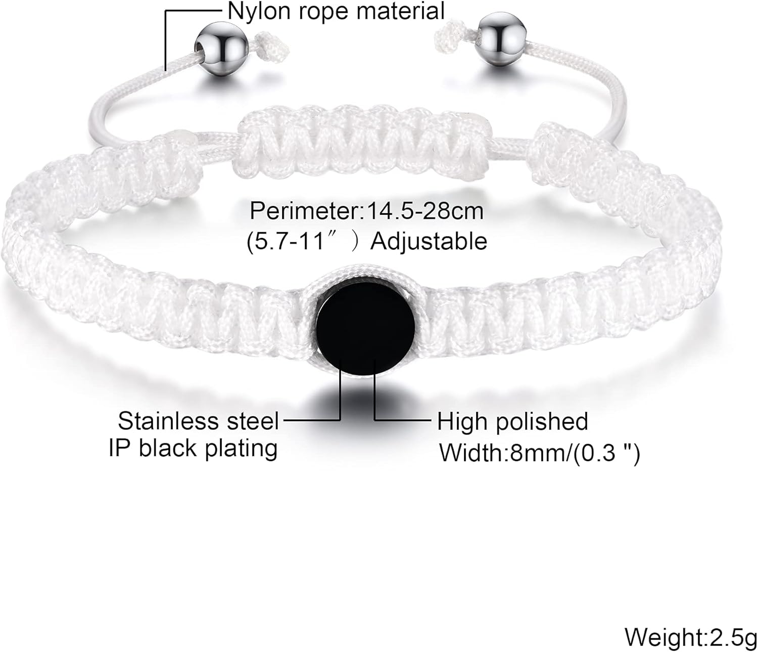 MEALGUET 1-5 Pcs Personalized Alphabet Initial Bracelet Simple Handmade Braided Macrame Bracelet Friendship Bracelet Couple Bracelet BFF Gift Customized Gift, Gift Idea for Him Her