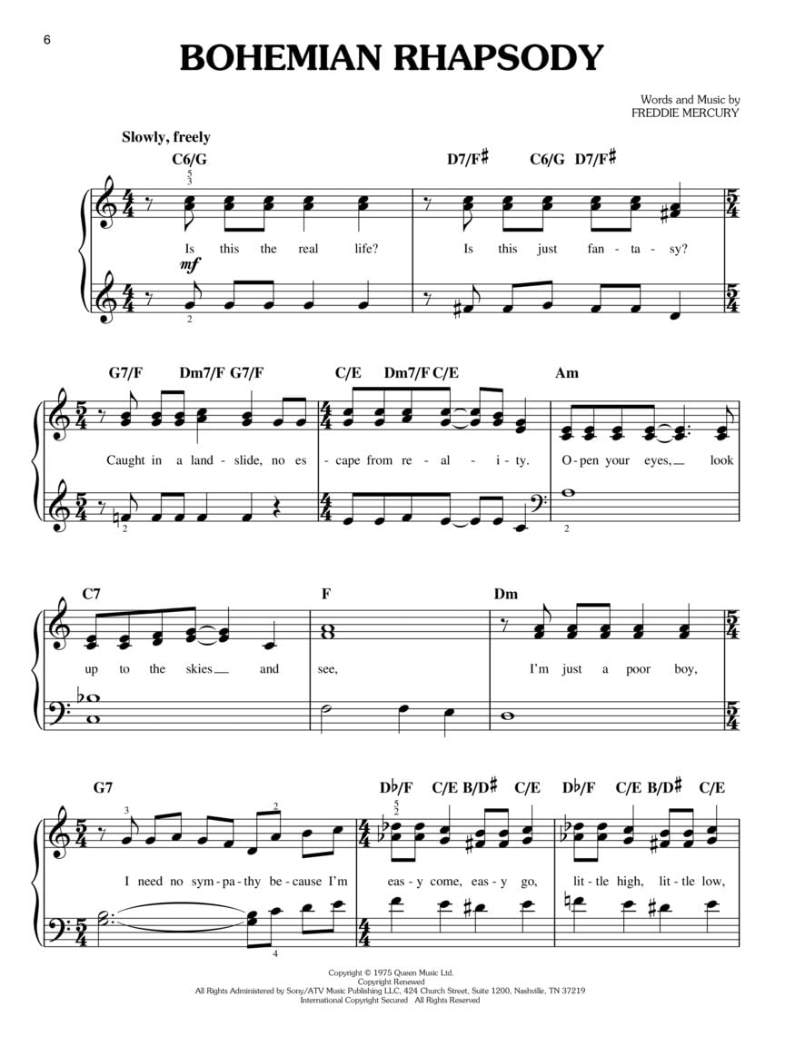 Queen Easy Piano Collection