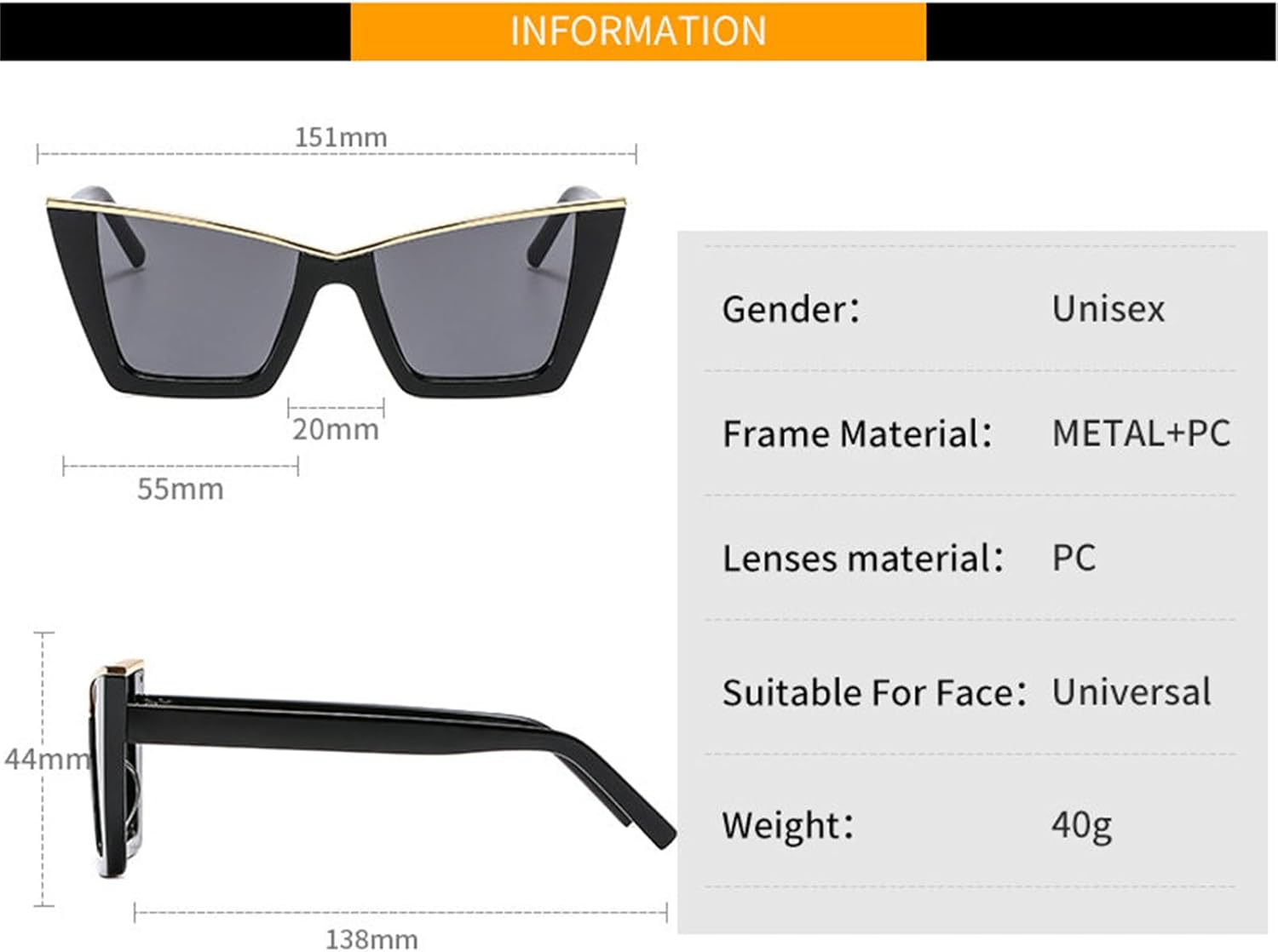 willochra Vintage Oversized Square Rivet Sunglasses For Women Fashion Gradient Cat Eye Sun Glasses Female Shades Uv400 - Image 5