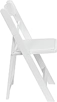Vista 14 de Flash Furniture HERCULES Series - Silla plegable de madera blanca con asiento acolchado de vinilo