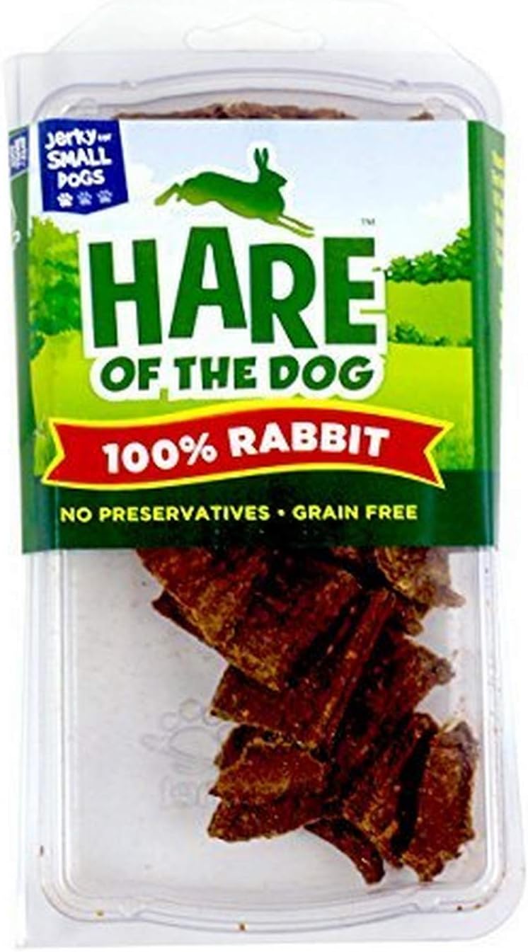 Hare Of The Dog 100% Rabbit Jerky For Small Dogs - All Natural, Grain Free Dog Treat, Training Treat, Limited Ingredients, Usa Made