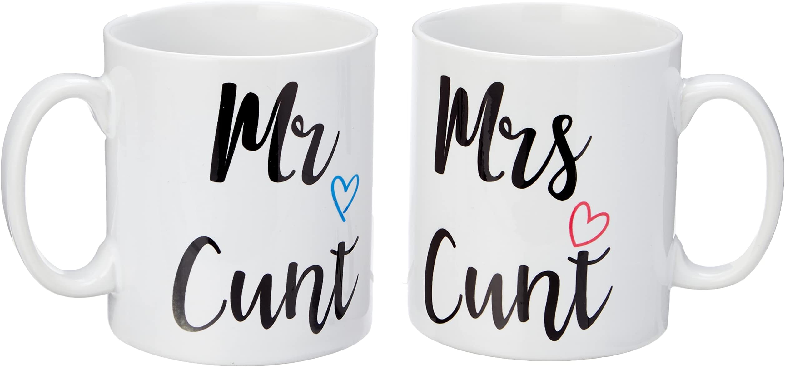 His and Hers Funny Mug Set Funny Joke Gifts Mr Cunt Mrs Cunt Present Anniversary Birthday Christmas Coffee Cups Wedding Gift Set WSDMUG1366
