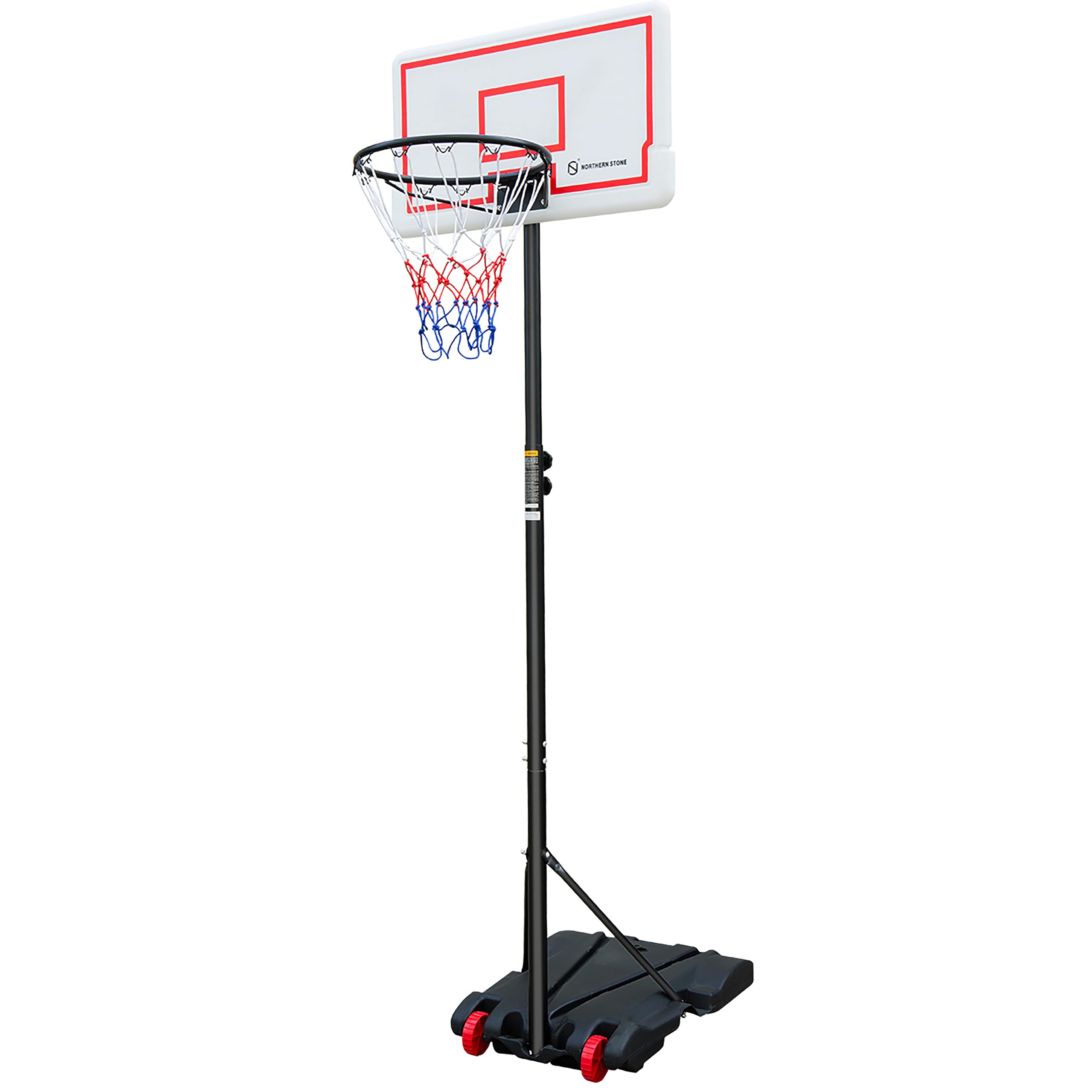 NORTHERN STONE Panier de Basket-Ball réglable en Hauteur Junior, Support de Basket-Ball Portable autoportant pour Enfants