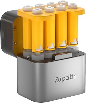 AA AAA Battery Charger,8 Bays Individual Rechargeable Battery Charger for 1.5V Lithium Batteries aa and 1.2V Ni-MH AAA Battery no Batteries
